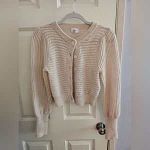 Aritzia Wilfred Alessia Cardigan Cozy Cropped Mohair Alpaca Blend Size S